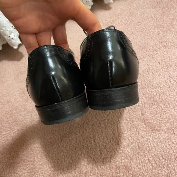 Dacks Black Leather Dress Shoe - Picture 6 of 6